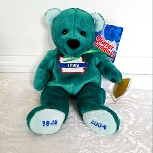 Vintage Quarter Cuddlers Iowa Bear with Collectible Coin - EUC!